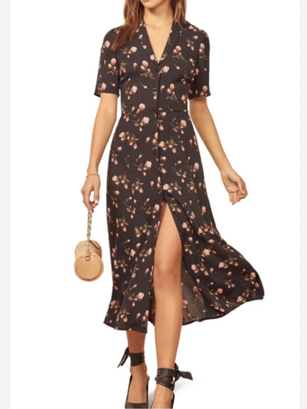 Reformation Rocki Floral Print Shirtdress NWOT size 0